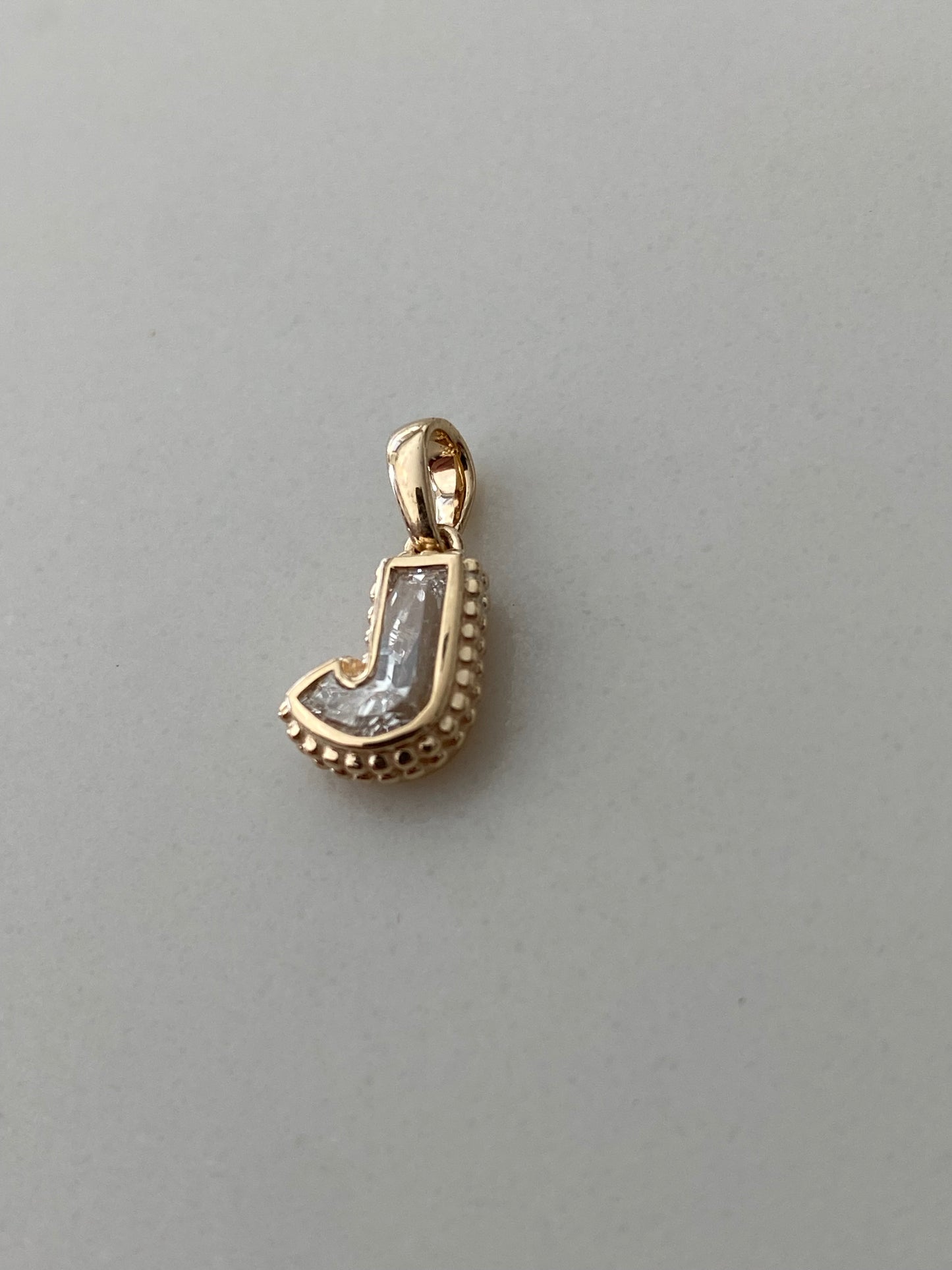 14k Gold Lab Diamond Initial Letter Pendant