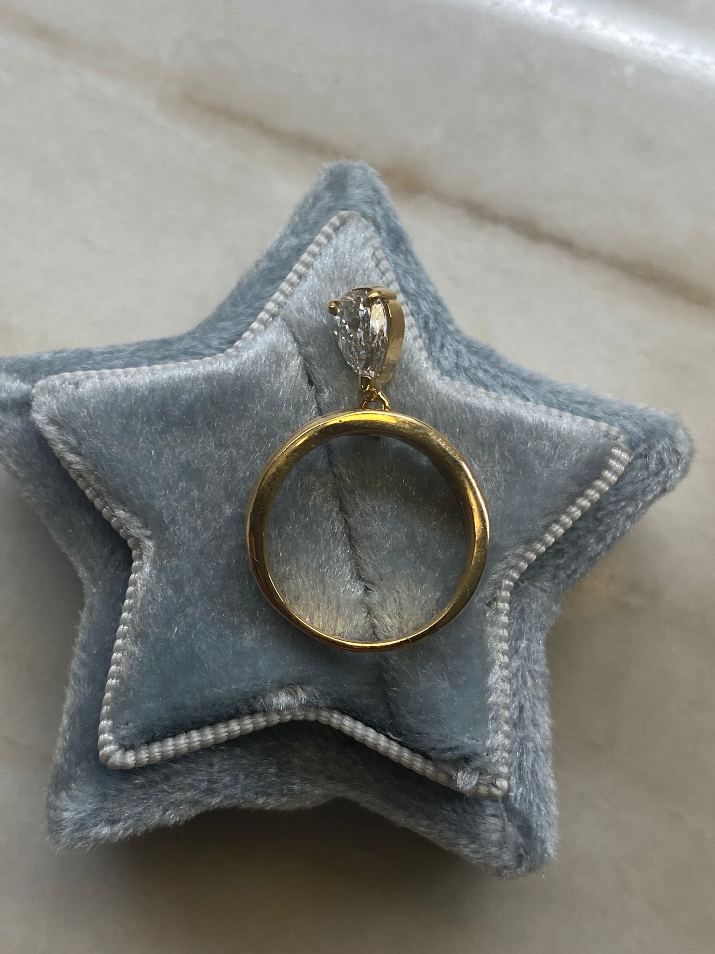 Baby : 14k Gold Dancing Pear Diamond Pinky Ring