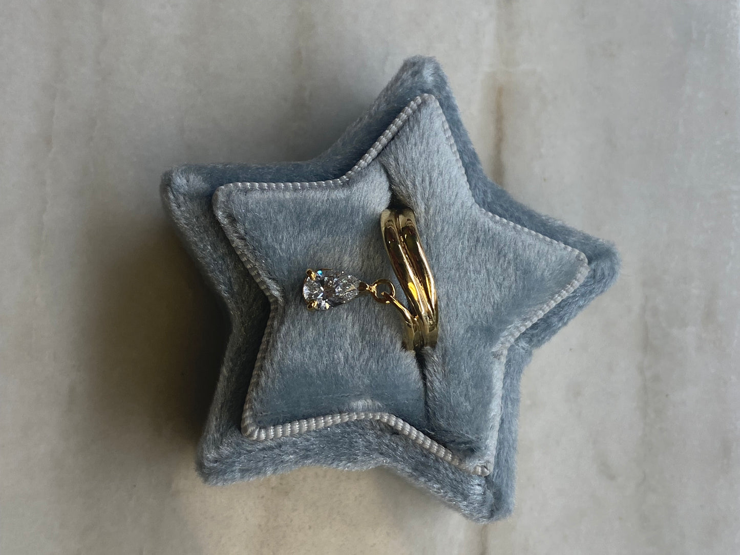 Baby : 14k Gold Dancing Pear Diamond Pinky Ring